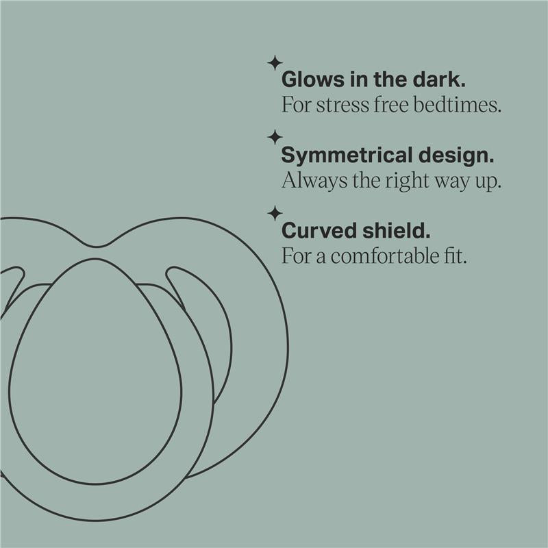 Tommee Tippee Night Time Soothers (0-6M) - Pack of 2 with Steriliser Box-Auzzi Store