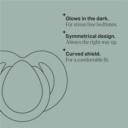 Tommee Tippee Night Time Soothers (0-6M) - Pack of 2 with Steriliser Box-Auzzi Store