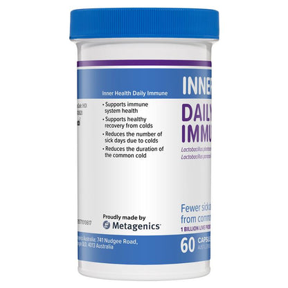 Inner Health Daily Immune Probiotic 1 Billion CFU, 60 Capsules, Gluten Free