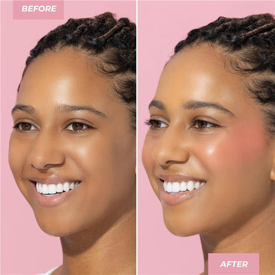 MCoBeauty Soft Touch Powder Blush Lava Deep Peach - Gold Shimmer
