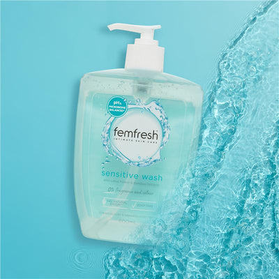 femfresh™ Sensitive Intimate Wash 600ml – pH Balanced, Soap-Free, 94% Natural