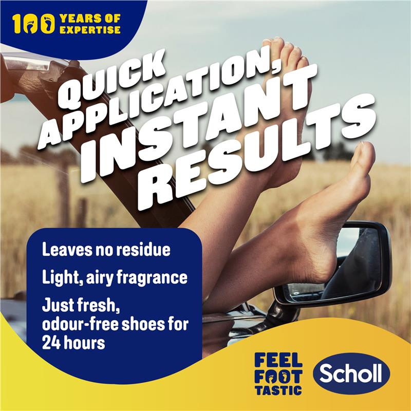 Scholl Fresh Step 24Hr Anti-Odor Foot Spray Antiperspirant 96g