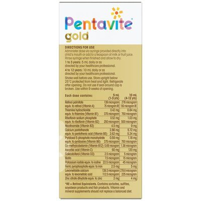 Pentavite Gold Kids Multivitamin Liquid with Iron 200ml