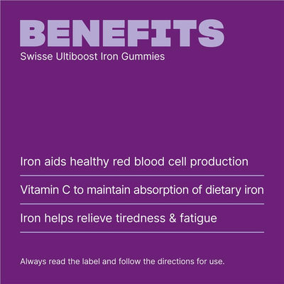 Swisse Iron Gummies 50 Pack - Convenient Iron Support