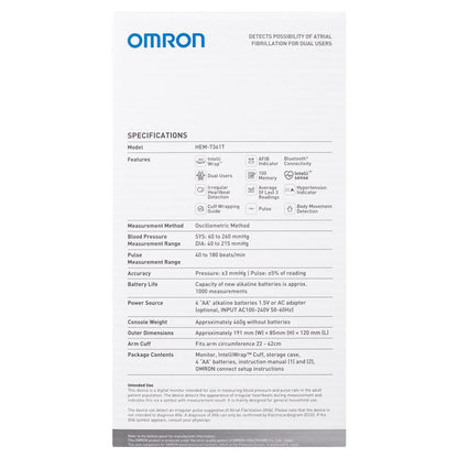 Omron HEM7361T Blood Pressure + AFIB Monitor Bluetooth - Home Health Monitoring
