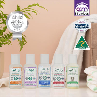 GAIA Natural Baby Starter Kit - 5 x 50ml Travel Size