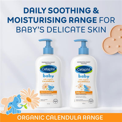 Cetaphil Baby Calendula Daily Lotion 400ml - 24-Hour Moisture