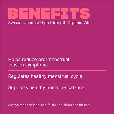Swisse Ultiboost High Strength Organic Vitex 1500mg, 60 Tablets