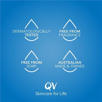 QV Gentle Wash for Dry & Sensitive Skin - Soap-Free Cleanser - 500g