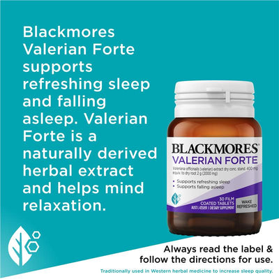 Blackmores Valerian Forte - 30 Tablets for Sleep Support