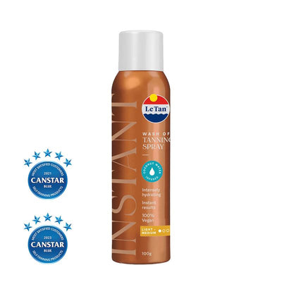 Le Tan Coconut Wash Off Tanning Spray Light-Medium 100g - Effortless Glow