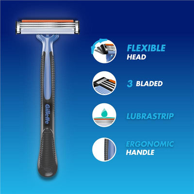 Gillette Blue III Disposables 4pk - Convenient Shaving Solution