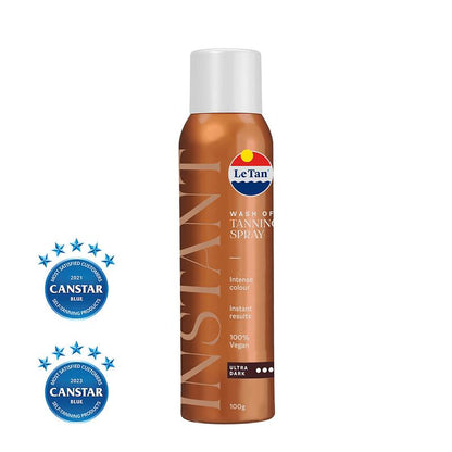 Le Tan Instant Wash Off Spray Ultra Dark 100g - Instant Bronzed Glow