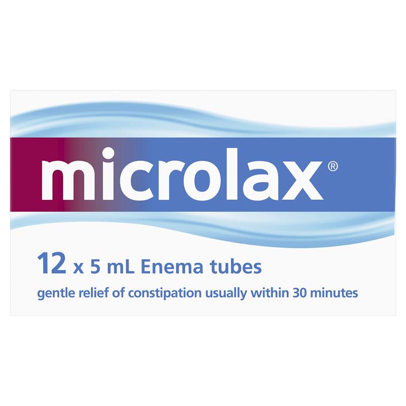 Microlax Enemas 5mL - 12 Pack for Gentle Constipation Relief