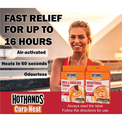 Hot Hands Cura Heat Neck And Shoulder Pain Patch - Targeted Pain Relief