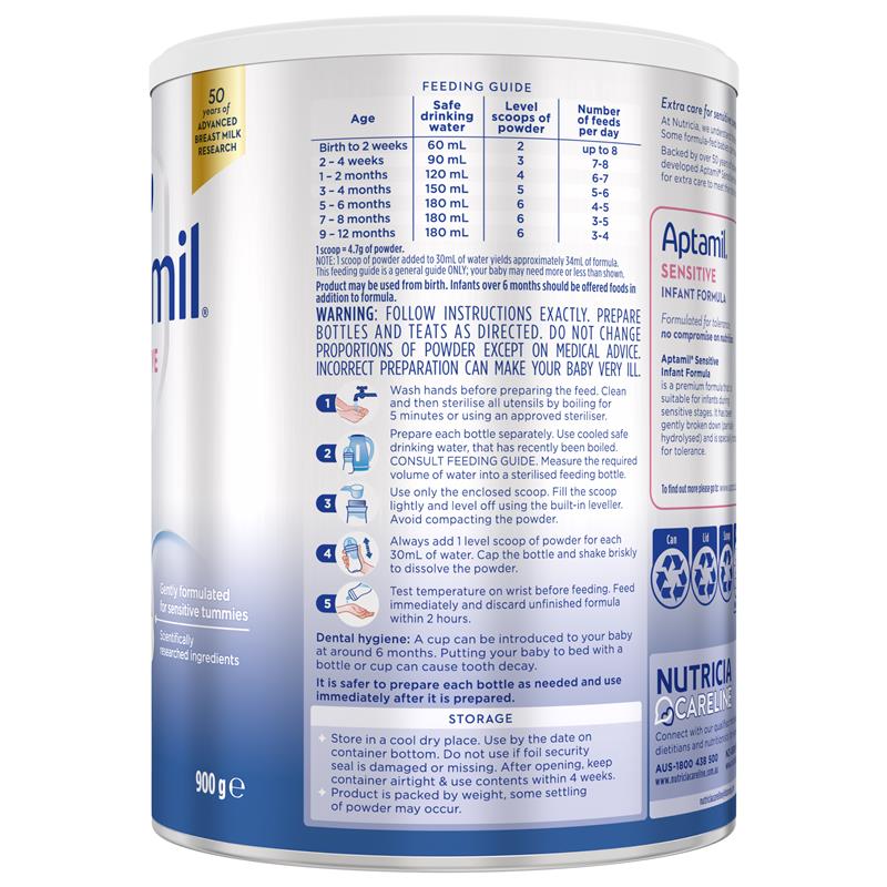 Aptamil Prosyneo Sensitive - Infant Formula for 0-12 Months (900g) - Auzzi Store