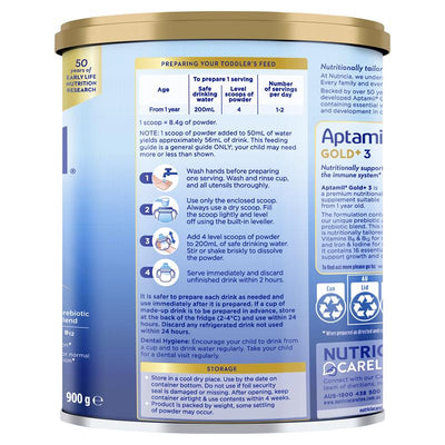 Aptamil Gold+ 3 Toddler Nutritional Supplement - 900g