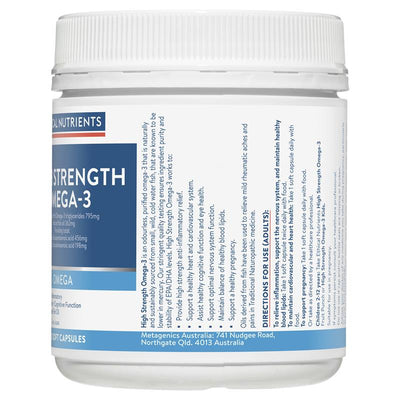 Ethical Nutrients High Strength Omega-3 Fish Oil 120 Capsules