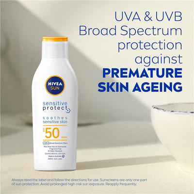 NIVEA Sun Sensitive Protect SPF50 Sunscreen Lotion - 200ml