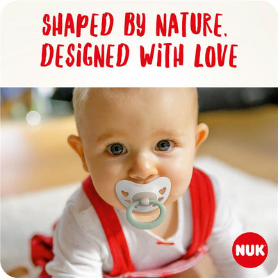 NUK Signature Soother Silicone 0-6 Months - 2 Pack for Healthy Oral Development