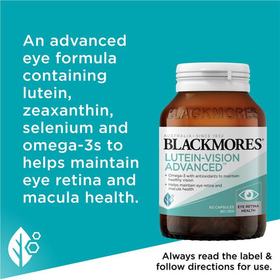 Blackmores Lutein Vision Advanced with Omega-3 60 Capsules