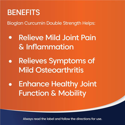 Bioglan Curcumin Double Strength 1200mg with BioPerine – 70 Tablets