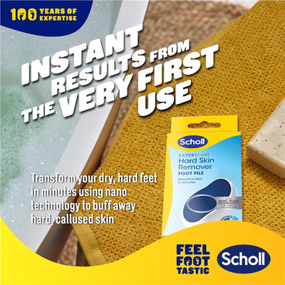 Scholl ExpertCare Nano Glass Foot File – Hard Skin Remover for Wet & Dry Use