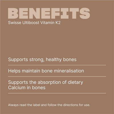 Swisse Ultiboost Vitamin K2 MK7 - 60 Capsules for Bone Health