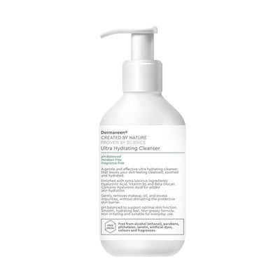 DermaVeen Face Ultra Hydrating Cleanser 200ml - Gentle Care for Sensitive Skin