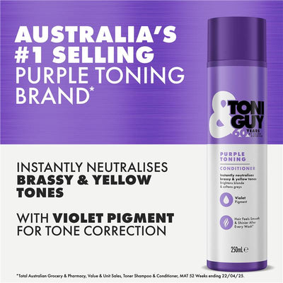 Toni & Guy Purple Conditioner - 250ml for Vibrant Hair Care