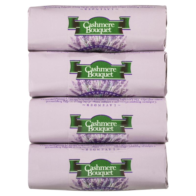 Cashmere Bouquet Lavender Bar Soap, 4 Pack 100g – Gentle Cleansing