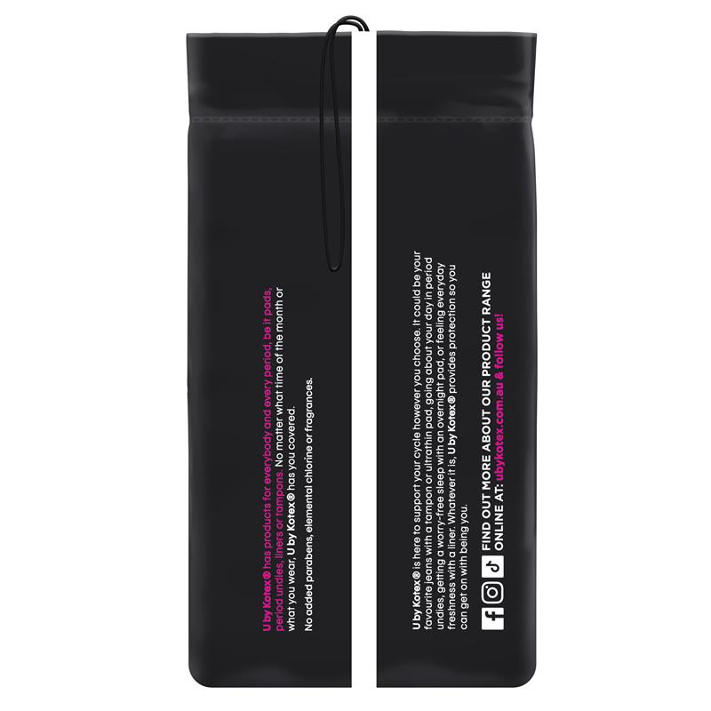 U by Kotex Ultrathin Super Pads with Wings, Rapid-Dry Core, 12-Pack