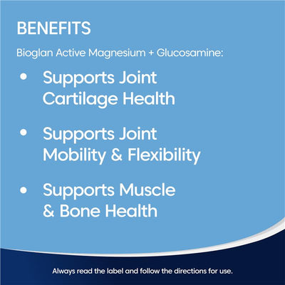 Bioglan Magnesium + Glucosamine 180 Tablets - Joint & Muscle Support