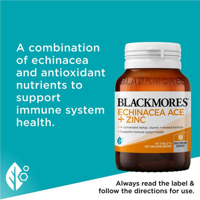 Blackmores Echinacea ACE + Zinc Immune Support Supplement 60 Tablets