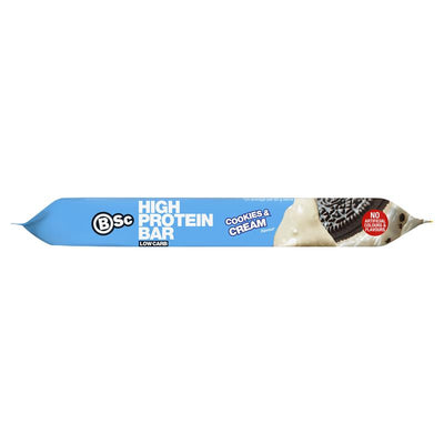 BSc High Protein Low Carb Bar - Cookies & Cream 92g - Delicious Nutrition