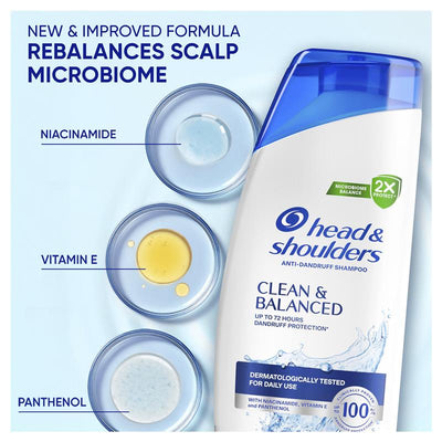 Head & Shoulders Clean & Balanced Anti-Dandruff Shampoo - 400mL