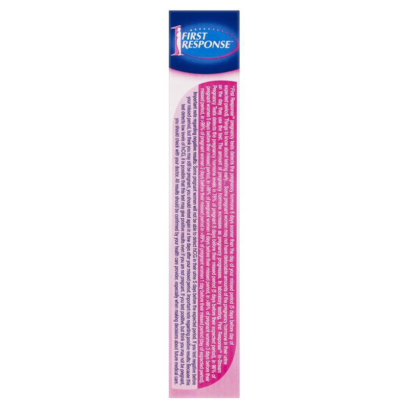 First Response Instream Early Result Pregnancy Test - 1 Test, 6 Days Early, 99% Accurate