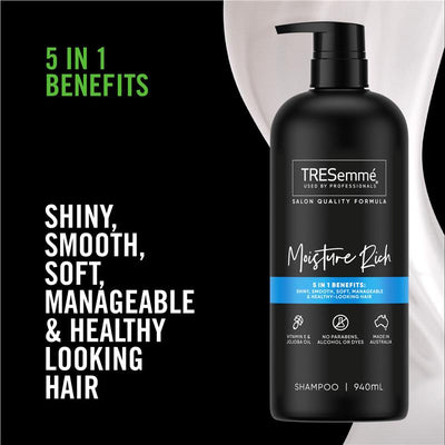 Tresemme Moisture Rich Shampoo 940ml - Deep Hydration for Dry Hair