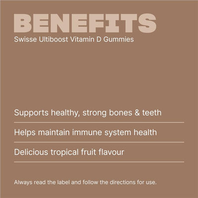 Swisse Vitamin D3 Gummies 60 Count – Immune & Bone Support