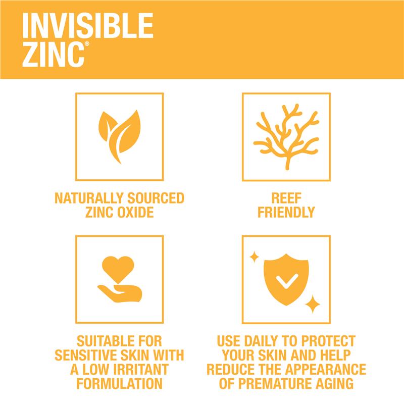 Invisible Zinc SPF 50+ Sport Mineral Sunscreen - 50ml-Auzzi Store
