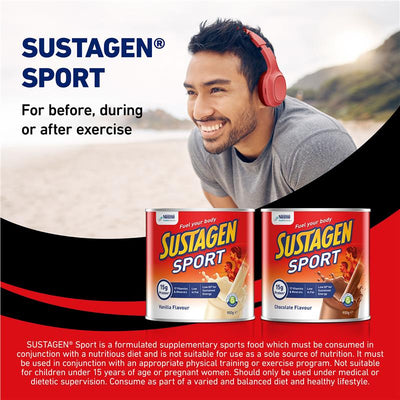 Sustagen Sport Vanilla Protein Powder 900g – 15g Protein, Low GI