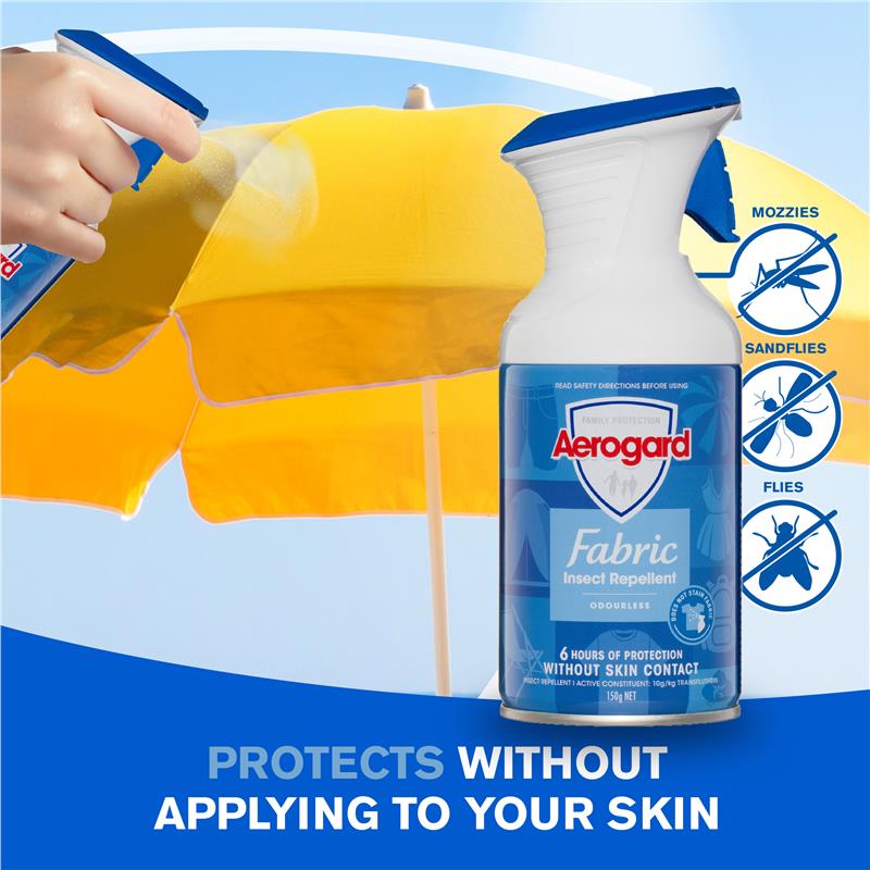 Aerogard Fabric Insect Repellent Odourless Spray 150g - 6 Hours of Protection - Auzzi Store