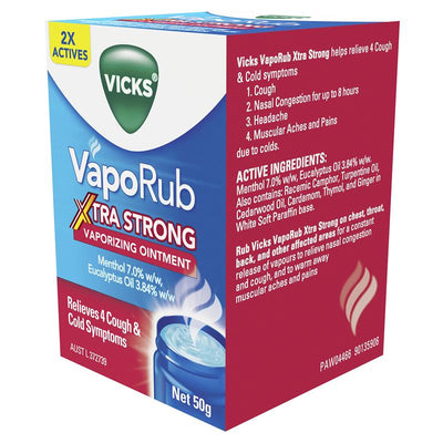 Vicks VapoRub Xtra Strong 50g - Ultimate Cold Relief Ointment