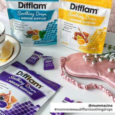 Difflam Soothing Drops with Immune Support - Honey & Lemon Flavor (20 Drops)