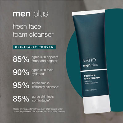 Natio Men's Plus Fresh Face Foam Cleanser - 100ml