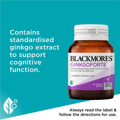 Blackmores Ginkgo Forte 80 Tablets – Memory & Cognitive Support