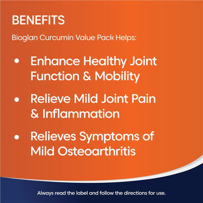 Bioglan Curcumin 90 Tablets with BioPerine for Joint Health