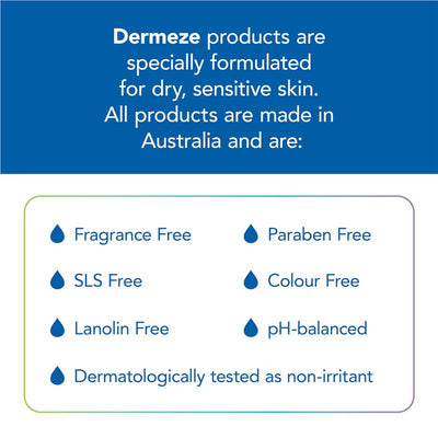 Dermeze Moisturizing Soap-Free Wash 1L – SLS & Fragrance Free for Sensitive Skin
