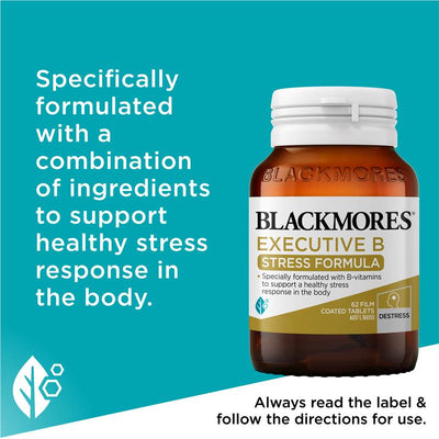 Blackmores Executive B Stress Formula - 62 Tablets: Support for Healthy Stress Response
