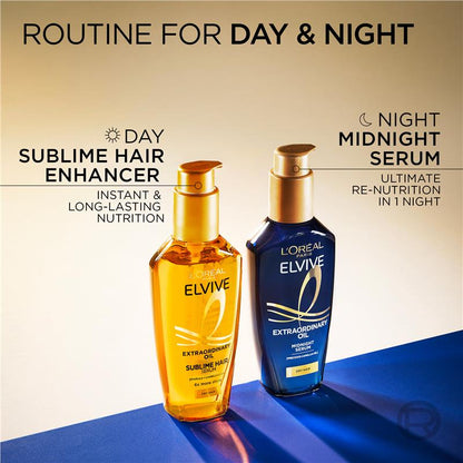 L'Oreal Paris Elvive Midnight Serum 100ml - Nourishing Hair Serum